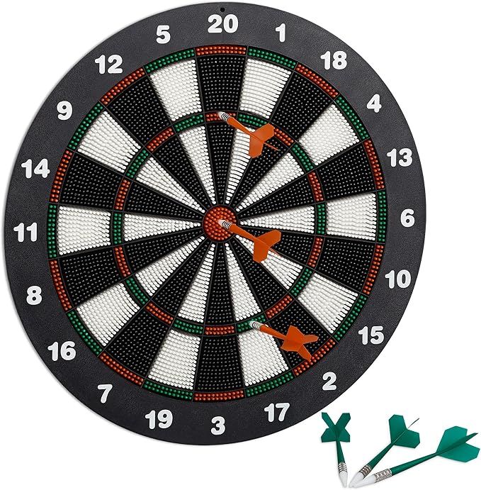 Kindgerechte Dartscheibe mit Softdarts und Standfuß