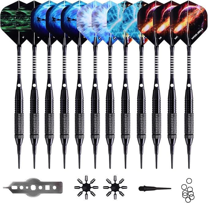 WIN.MAX Soft-Dartpfeile 18g Set für elektronische Dartscheiben